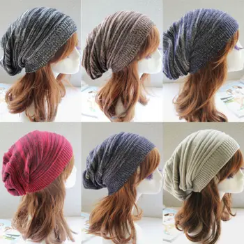 

Winter Women Men Knit Ski Crochet Slouch Hat Unisex Cap Beanie Warm Hats