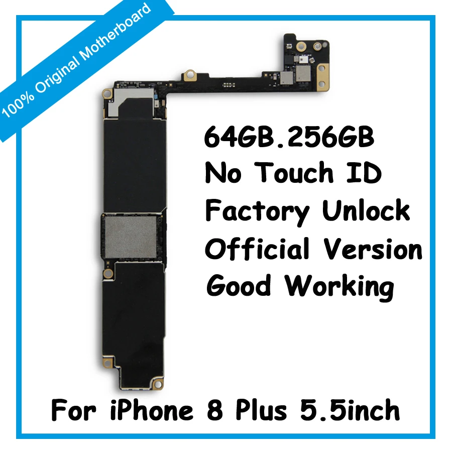 64GB 256GB Motherboard For iPhone 8 Plus 5.5inch Original Factory Unlock IOS Update Support No