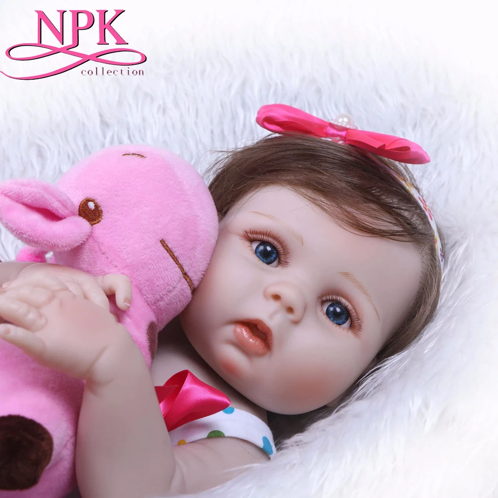 NPKCOLLECTION 22 дюймов полный корпус силикон реборн младенцы кукла Реалистичная полная