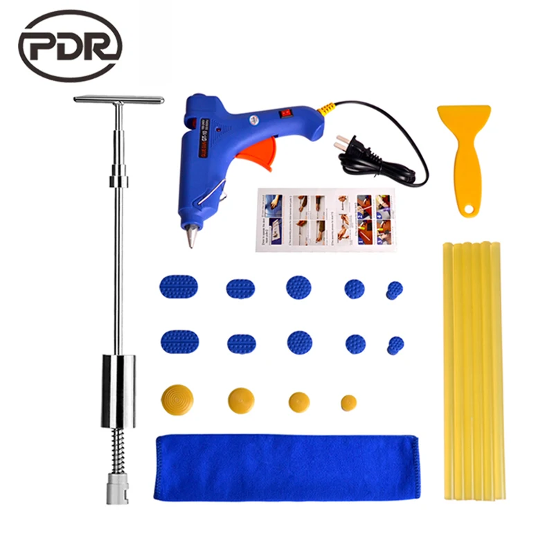 

PDR Tools Kit Dent Removal Paintless Dent Repair Tool Car Dent Repair Hail Damage Repair Slide Hammer Suction Cup Hand Tools Set