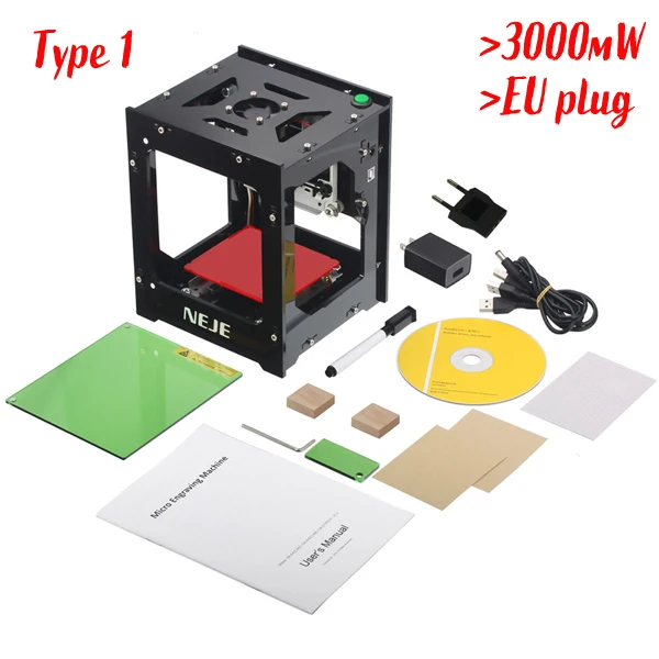 Новинка NEJE DK-8-KZ 3000 МВт высокоскоростной лазерный гравировальный станок DIY CNC лазерный гравер принтер ручной работы Инструменты для сжигания древесины - Цвет: Type 1