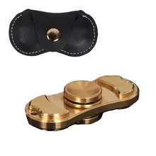 Премиум Медь ручной фиджет-Спиннер пальцевой прядильный механизм Чистая латунь, игрушка для снятия стресса, коллекционные игрушки для взрослых, с местом для хранения Чехол, 6,8 см