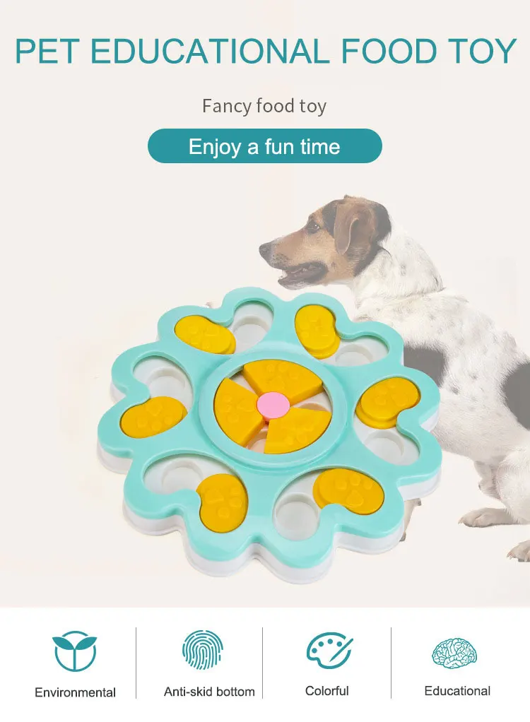 SMARTPET в форме цветка, игрушка-головоломка для собак, развивающие игрушки для собак, медленная кормушка для собак, интерактивные игры для увеличения интеллекта собаки