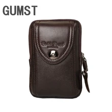 GUMST 4,7/5/5,1 дюйма Новые Теплые Для Мужчин's Поясные Сумки из натуральной кожи Повседневное мужской поясная сумка Малый Пояс Сумки для Для мужчин чёрный; коричневый