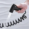 Black Handheld Bidet Toilet Sprayer ABS Hygiene Sprayer Set Baby Diaper Cloth Sprayers Bidet With Hose and Holder Free Shipping ► Photo 3/6