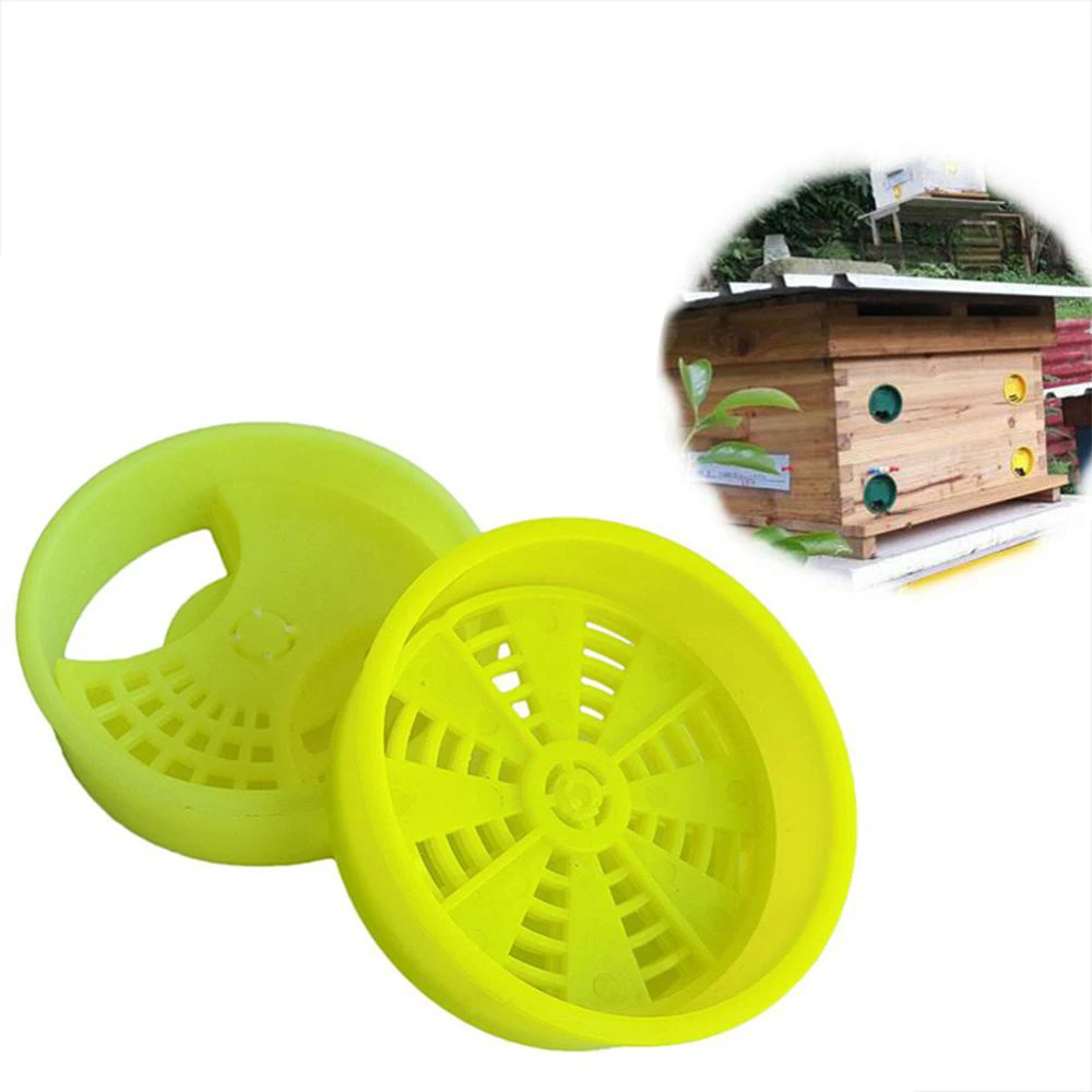 30pcs Bee Hive Box Entrance Gate Disc Plastic Bee Nest Door Vent Beekeeping Tool