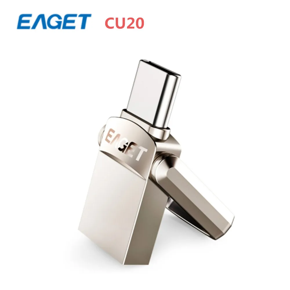 EAGET CU20 USB Flash Drive Тип-C 3 1 0 2-в-1 поворотный Дизайн интерфейсом для Windows XP/7/8/10 linux 2 4 X/Mac OS