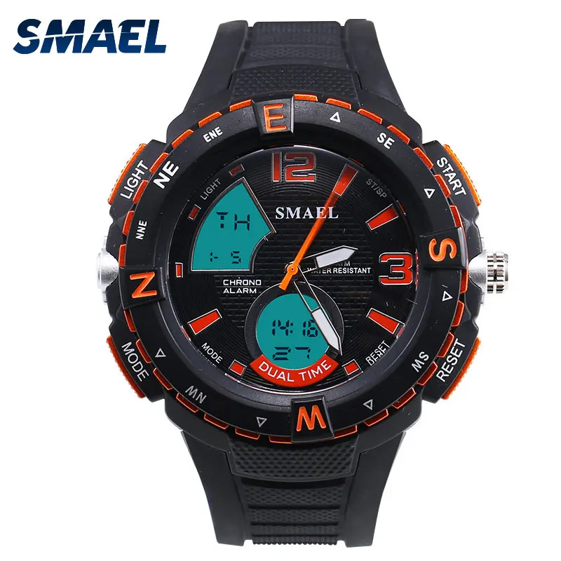 SMAEL Fashion LED Digital Men Watches 50m Waterproof Clock Cool Sport