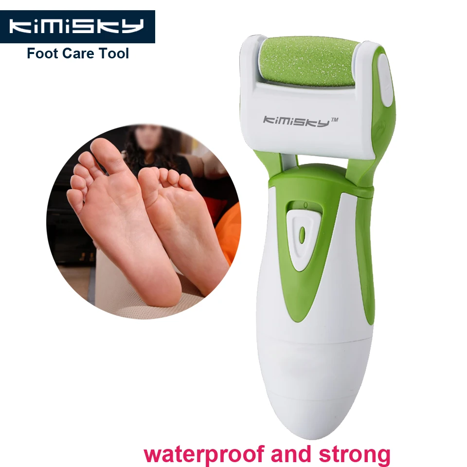 KIMISKY Green Waterproof Pedicure tools Electric Foot Care Exfoliating file Dead skin Remover Pies callos Feet | Красота и здоровье