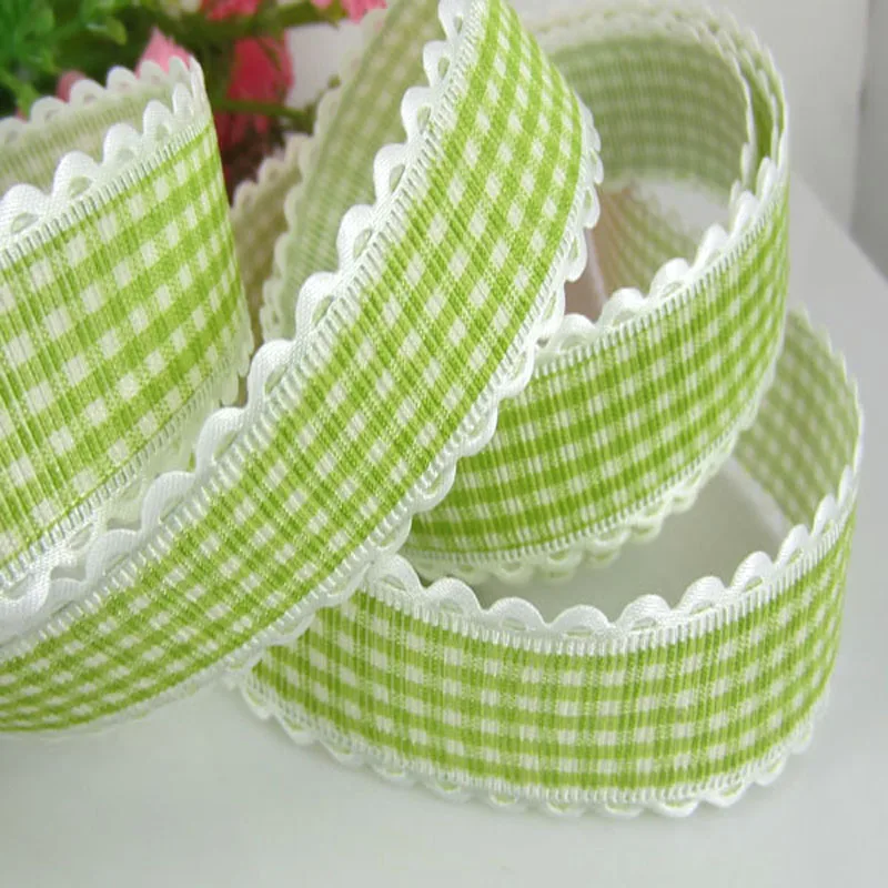 Buy 1Roll 20yards 1" Printed Grid Lace Fabric Trim Ribbon For Craft Wedding