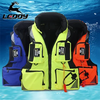 

Outdoor Fishing Life Jacket Portable Offshore Angling Vest Water Rescue Adult Major Multi- Function 8 Pockets Sea Beach Coats