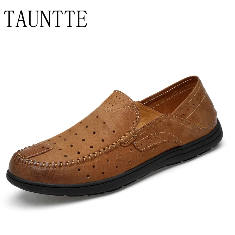 

Summer Genuine Leather Shoe Men Soft Full Grain Leather Loafers Fashion Casual Moccasins