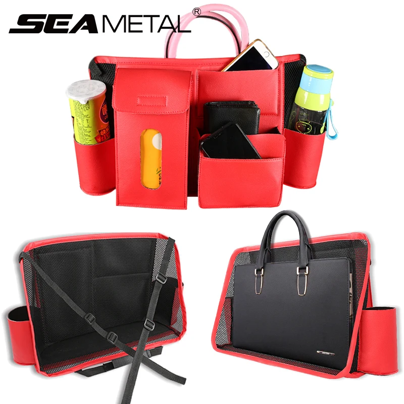 

Car Organizer Backseat Bag Seat Protector Storage Pu Leather Travel Hanging Universal Auto Interior Accessories Stowing Tidying