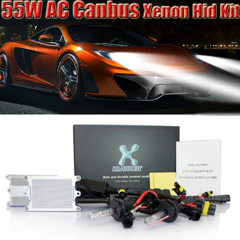 2015 New 12V 55W Xenon Hid Kit H7 6000K AC Canbus Single beam electronic Ballast universal Conversion Aluminum shellfor all cars |