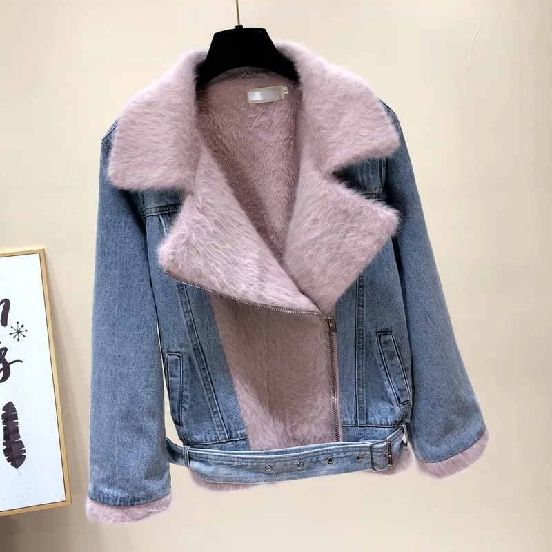 Mode Denim Couleur Manches Longues Veste Coréen Harajuku rose Femmes Automne Hit De Féminine Manteaux Beige Style 2018 Vêtements rFxr0S