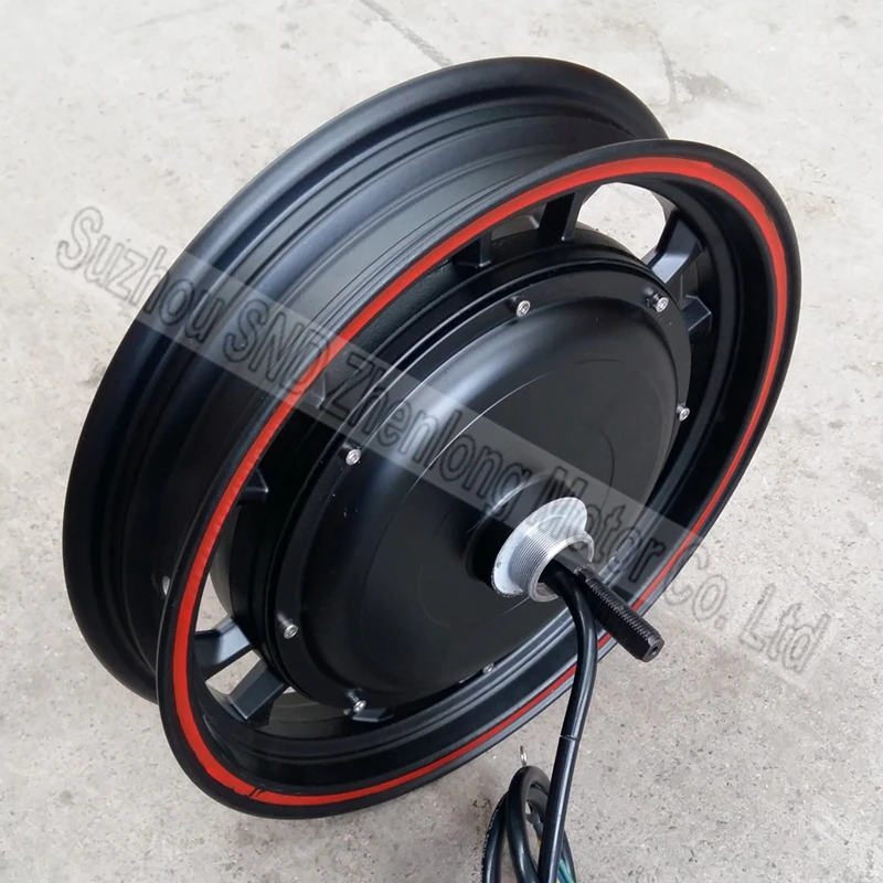 Best 16inch 1500W ZL motor  48V 60V 72V 96V  wide voltage e-bike and  e-scooter high power hub motor wirh drum brake  G-M502 4