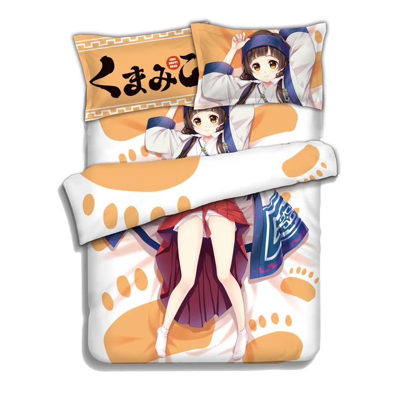 

Machi Amayadori Anime Bedding Sheet Bedding Sets Comforter Sets Pillow Case 4PCS Flannel