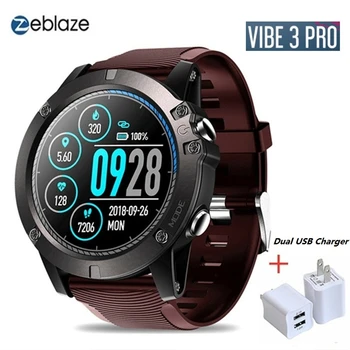 

Zeblaze VIBE 3 Pro Touch Screen Bluetooth Smart Watch Men Waterproof Heart Rate Monitor Sports Smartwatch with Usb Charger