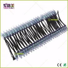 100 шт. DC5V/DC12V черный провод WS2811 IC 12 mmRGB длиной в Пол, с бусинами супер яркая светодиодная точечная лампа цифровая полноцветная Водонепроницаемая IP68