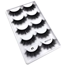 5 набор ресниц 3d норки накладные ресницы Мягкая норка ресницы длинные накладные ресницы из Натурального Волоса для наращивания Макияж Поддельные ресницы красота