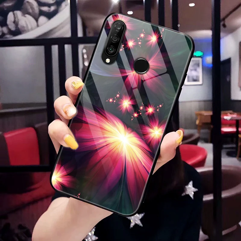 Для huawei P30 Lite чехол из закаленного стекла с принтом задняя крышка Жесткий чехол для Coque huawei P30 Lite чехол для телефона fundas P 30 лайт Pro