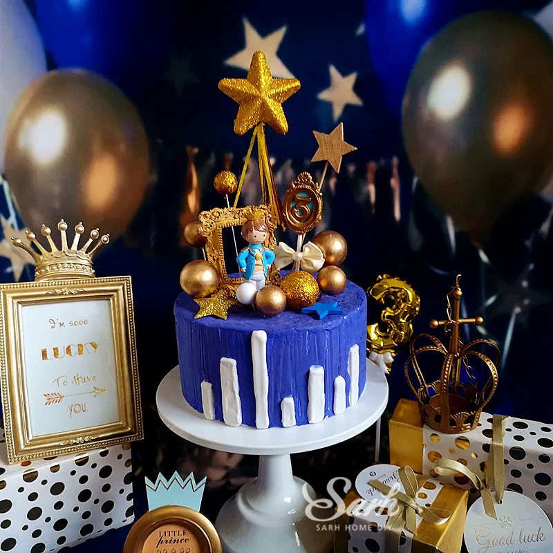 Праздничный праздничный торт корона принц мальчик Товары для украшения тортов 