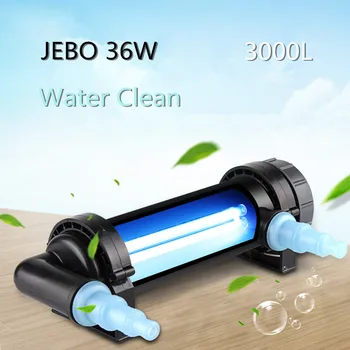 

JEBO 36Wattage UV Sterilizer Lamp Water Cleaner Clarifier Light Ultraviolet Filter Aquarium Coral Koi Fish Tank Pond 3000L Algae