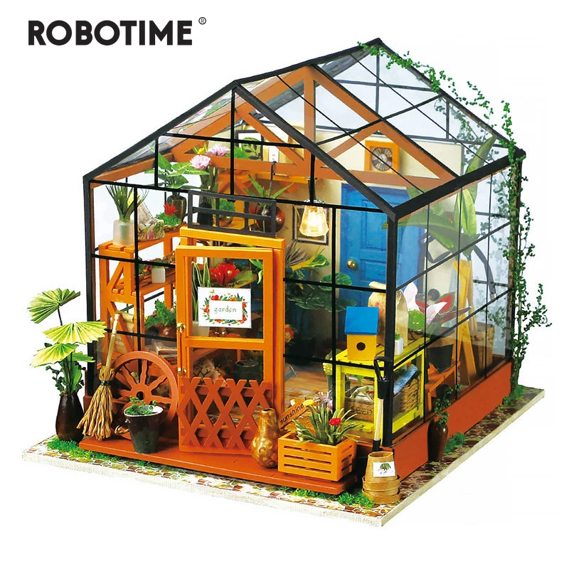 

Robotime DIY Home Furniture Children Adult Miniature Wooden Doll House Model Building Kit Toy Exclusive Gift Preferred jooyoo