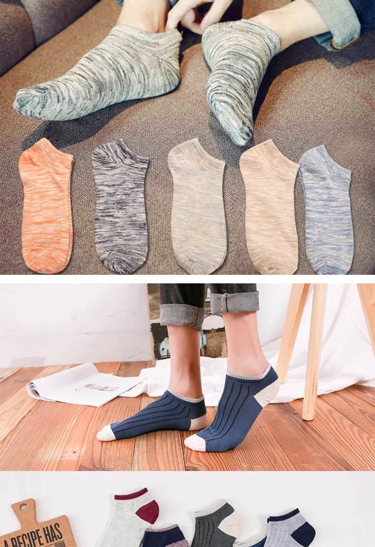 10 пар Новинка 2019 г. весна и лето для мужчин носки-лодочки хлопок с закрытым носком носки для девочек