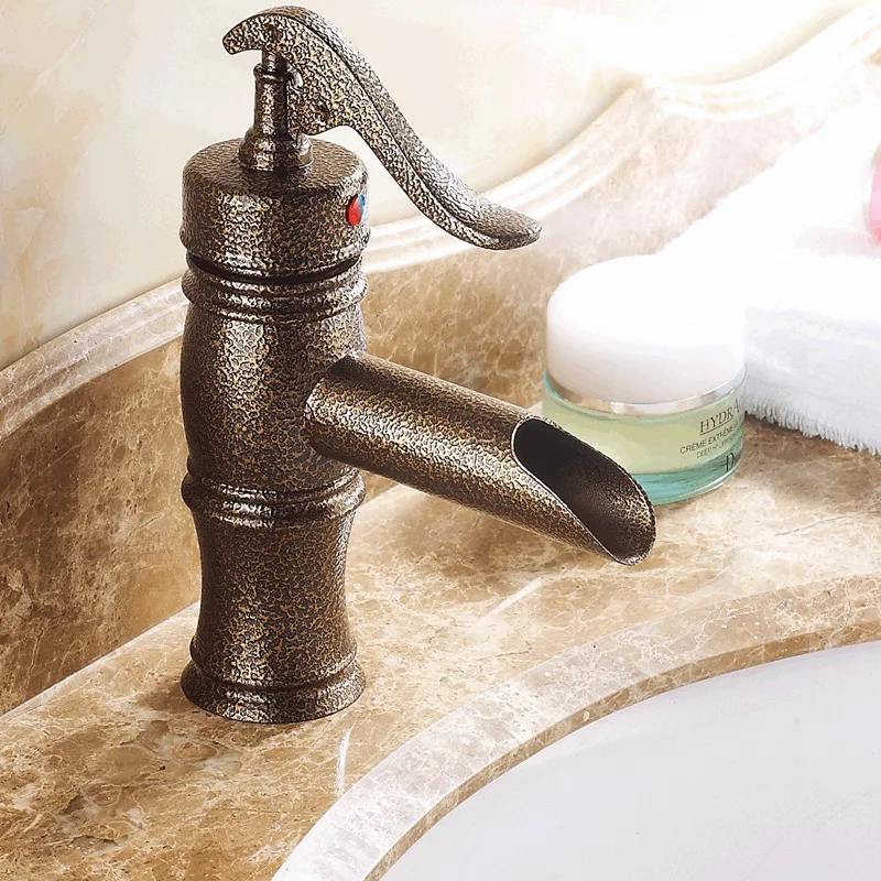 

All brass lead-free Antique Brass Faucet Bathroom Basin Sink Mixer Tap Faucets DN22