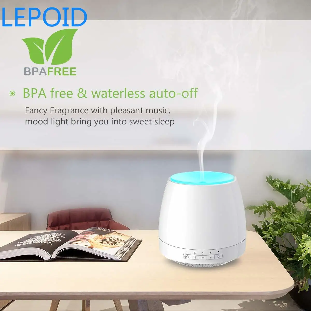 LEPOID диффузор эфирного масла W/Bluetooth динамик холодный туман увлажнитель воздуха 200