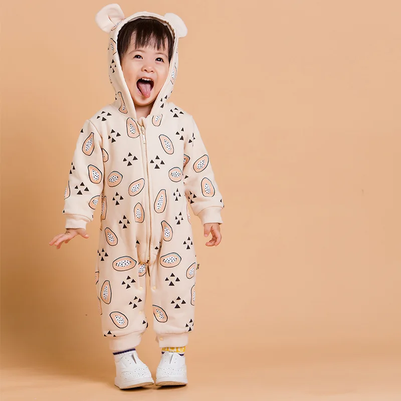 New Costume Baby Boy Girl Rompers Kids Spring Autumn Double Layer Warm Outwear Sleeping Jumpsuit Toddler Cartoon Overall Clothes (7)