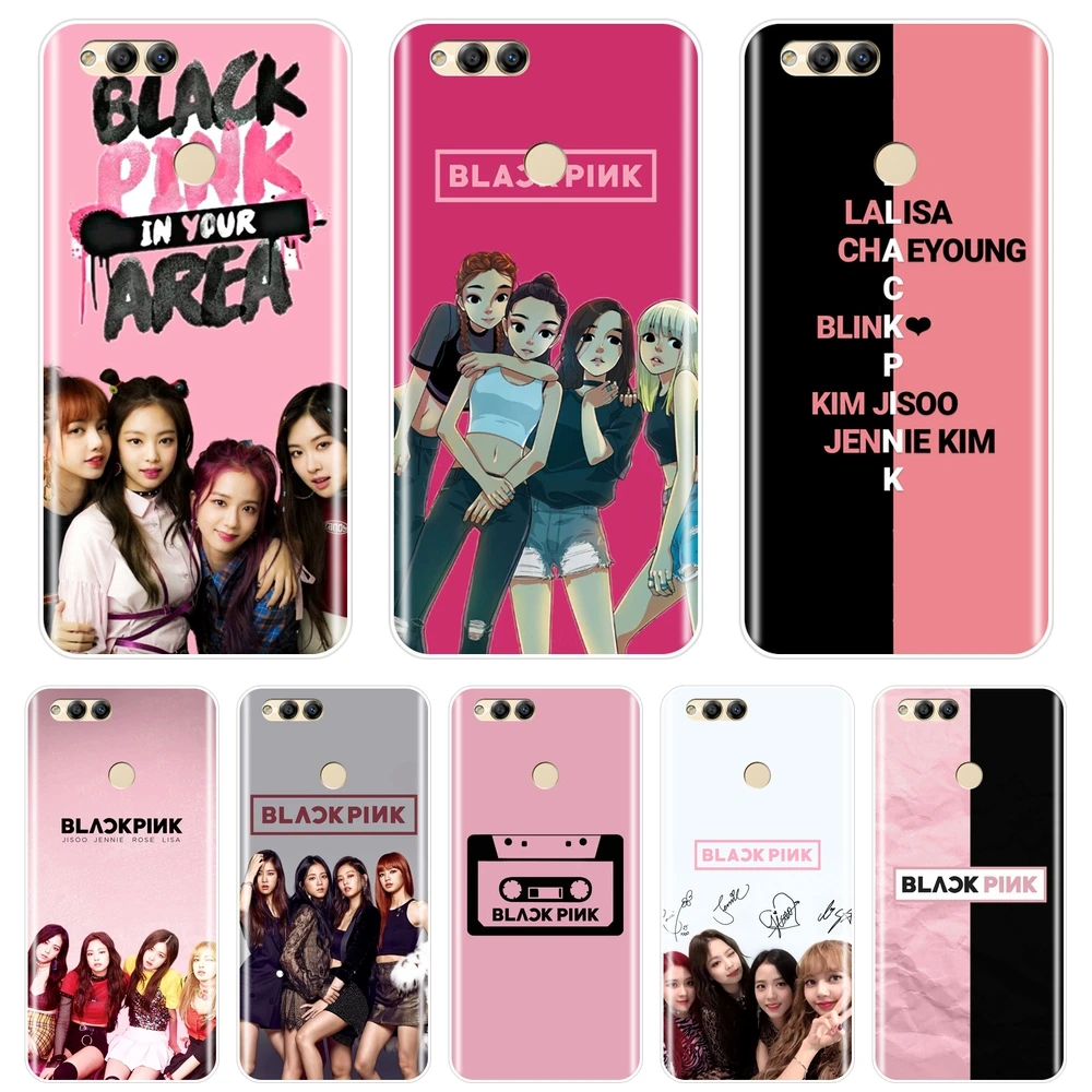 

For Huawei Honor 10 9 8 8X MAX 7 7S 7X 7A 7C Pro Silicone Soft BlackPink Back Cover For Huawei Honor 7 8 9 10 Lite Phone Case