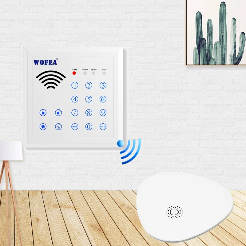 Домашняя система охранной сигнализации Wofea Wi Fi RF Gataway с беспроводной клавиатурой