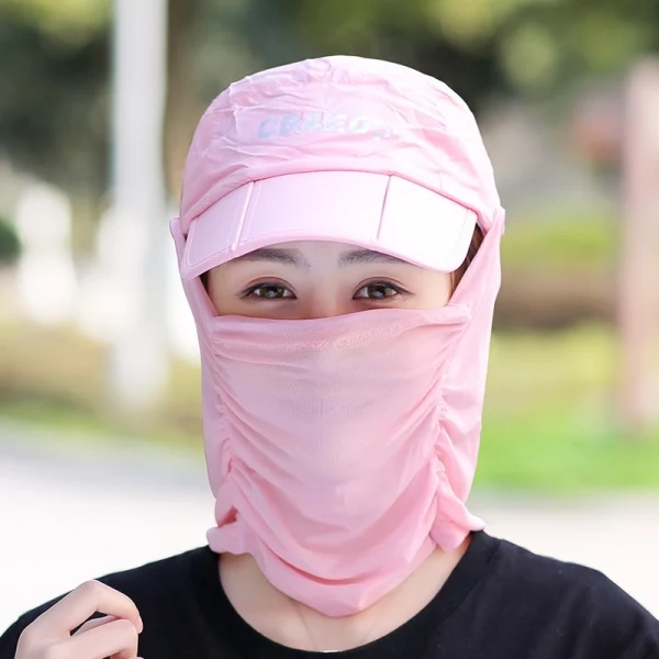Sunscreen Face Mask UV Protection Hat Summer Outdoor Cycling Sun Hat