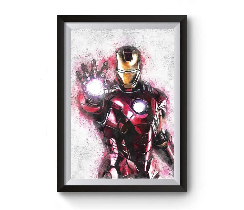 

Wall Art Print Poster Canvas Painting Iron Man Decoration Super Hero Poster Abstract Wall Picture Home Decor for No Frame