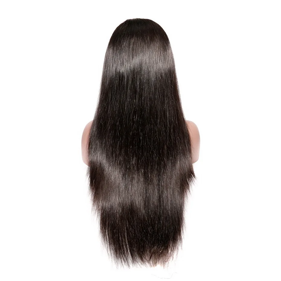 Парики на кружеве с челкой Бразильские прямые ms lula 150 плотность Remy 13x 4 8-30 дюймов фронтальный парик для женщин взрыва парик человеческих волос