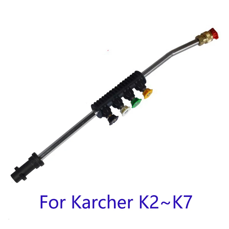 Для Karcher K1, K2, K3, K4, K5, K6, K7, шайба высокого давления, металлическая струйная насадка с 5 наконечниками для быстрой насадки - Цвет: Коричневый