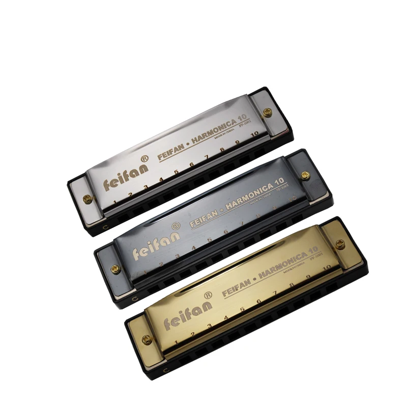 

High Quality Kids Children's Double-Sided Wind Instruments Practice Toys New Baby Boys Girls 10 Hole Metal Harmonica Toys