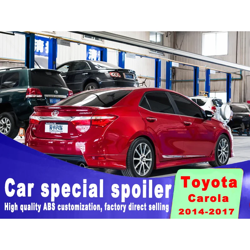 Высококачественный большой спойлер из АБС пластика для Toyota Corolla 2014 2017 задний