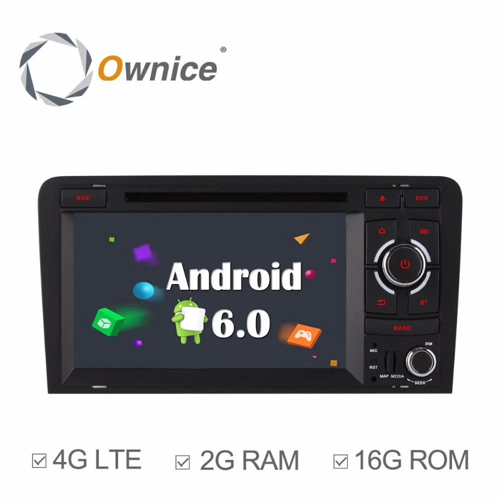 Perfect Ownice C500 Octa 8 Core 4G SIM LTE Android 6.0 2 Din 7" Car DVD Player For Audi A3 S3 2004-2011 Radio GPS Navi 2GB RAM 32GB ROM 1