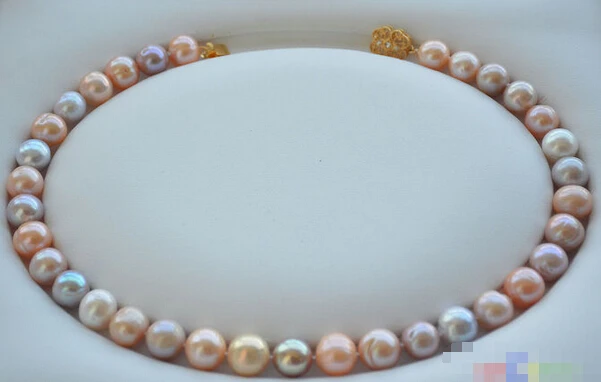 

HOT## Wholesale FREE SHIPPING >>> P4606 17" 14mm PINK LAVENDER ROUND FW PEARL NECKLACE NECKLACE AA++