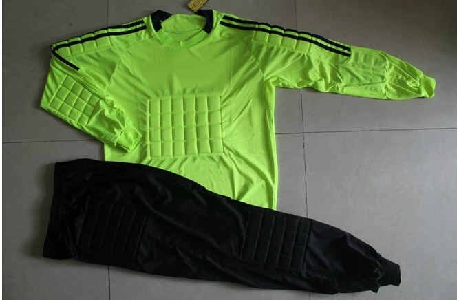 Image Football Goalkeeper Suit Sets Breathable Soccer Goalie Clothing Uniforms Long Sleeve Goalkeeper Jerseys Free Shipping