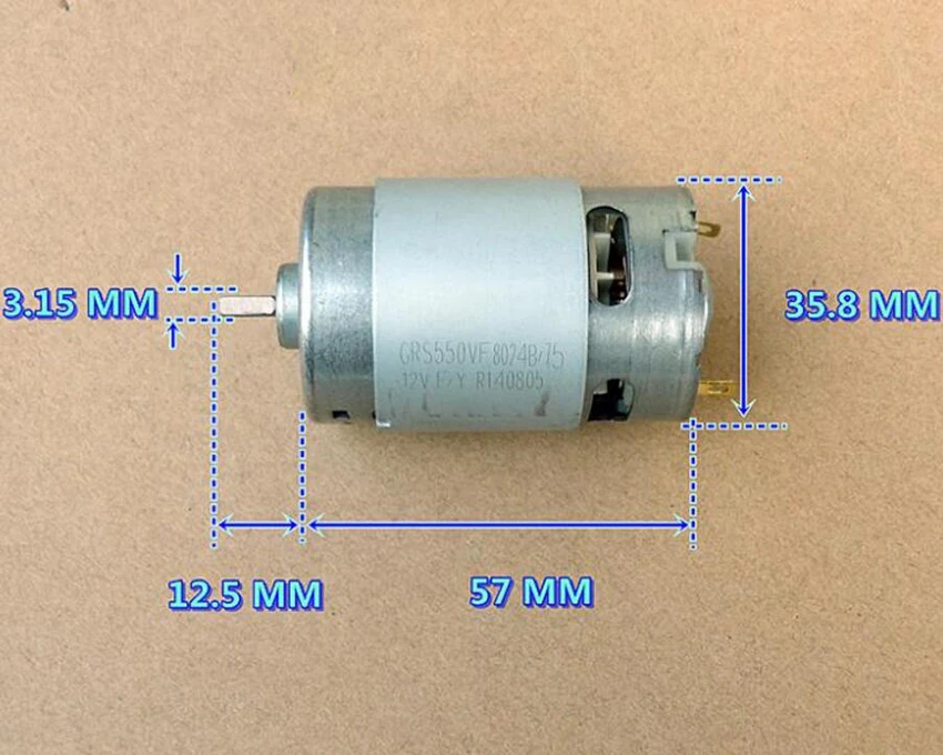 1 шт. DC 12 В 20000 ОБ/мин высокая скорость большой крутящий момент 550VF-8024 двигатель постоянного тока Электрический инструмент хорошее качество