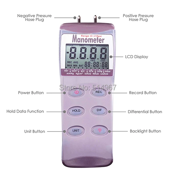 gain-express-gainexpress-Manometer-MA215-parts