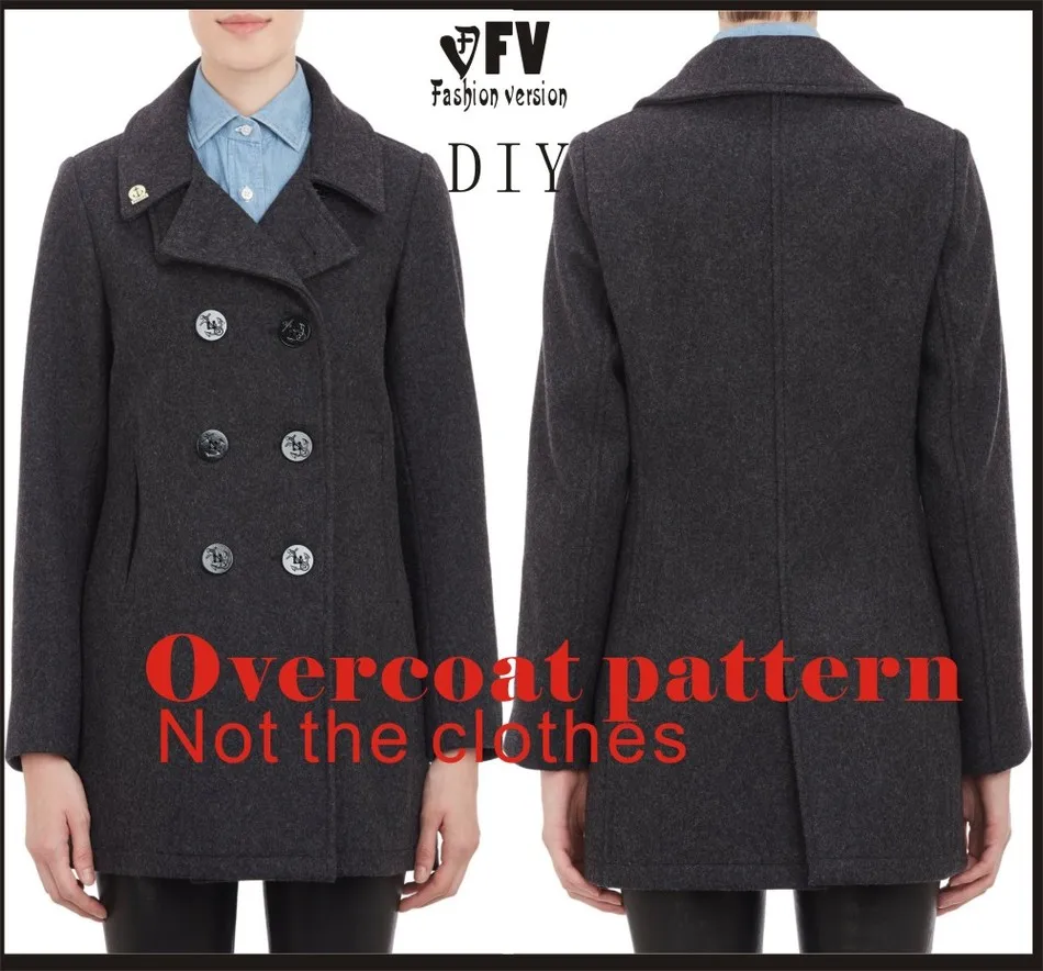 Clothing DIY Overcoat Sewing Pattern Coat Sewing Template Cutting