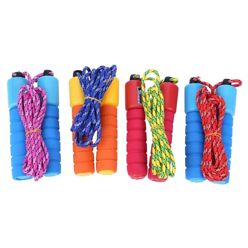 Практичные цветные скакалки 2,5 м, хлопковая губка, для упражнений, фитнеса, спорта на открытом воздухе, скакалки, скакалка, случайный цвет
