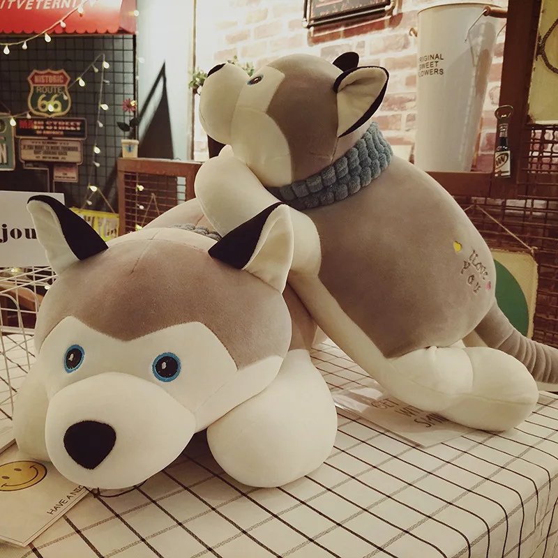 

Cute Husky Dog Plush Toy Animal Husky Dog Soft Stuffed Plush Doll Cartoon Pillow Birthday Gift For Children Kid