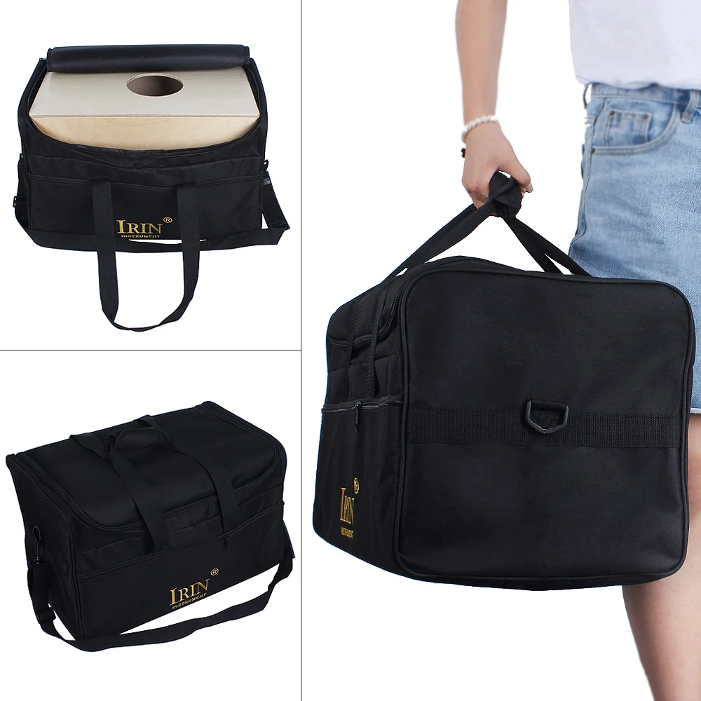 600D Oxford Cloth Cajon Drum Storage Bag 5mm Padded Cotton Cajon Gig Case Shoulder Handle Bag