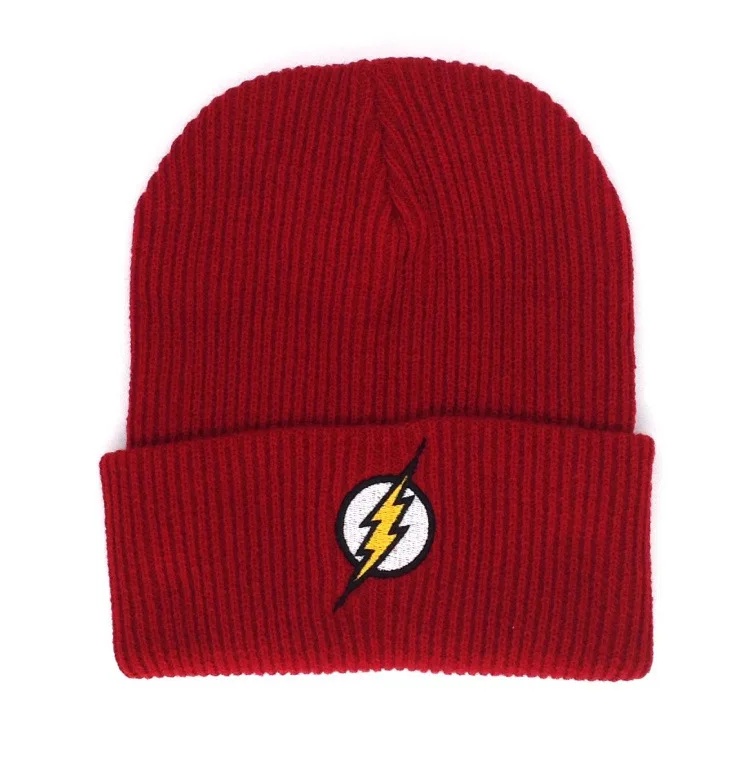 Теплая зимняя шапочка шляпа женская кепка Супермен Герой мягкий красный хип-хоп шапки вязаные красные LA Кепка s шляпа для мужчин подростковый Gorros